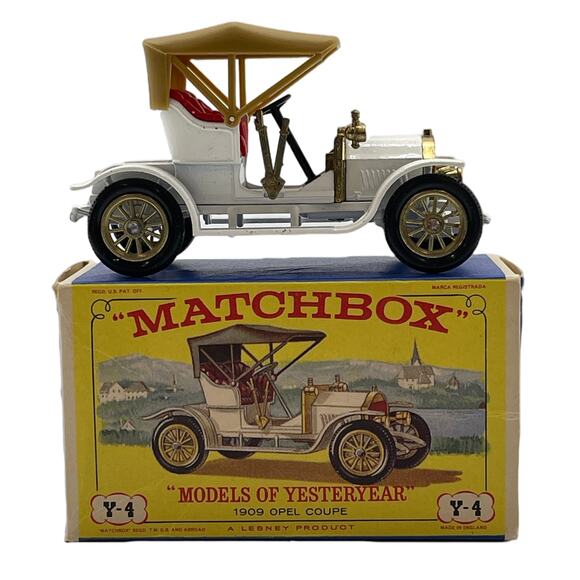 Vintage Lesney Matchbox Of Yesteryear 1909 Opel Coupe No Y-4 - Made in England - Picture 1 of 15